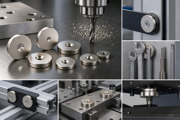 Common Applications of NdFeB Magnets Hole Drilling & Countersunk Processing