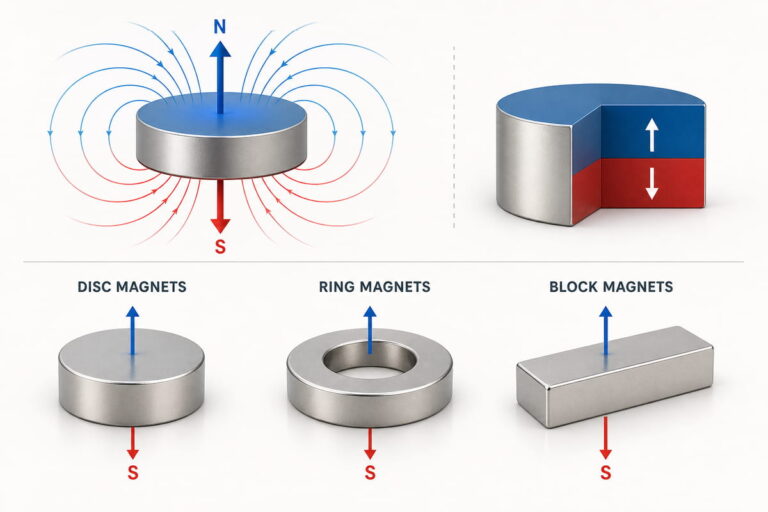 Common Shapes of Neodymium Magnet Axial Magnetization