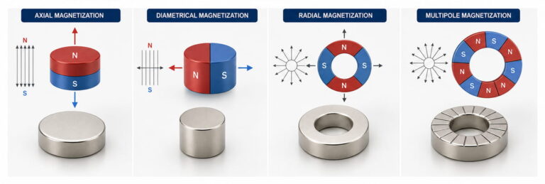 Custom Neodymium Magnet Manufacturing 8 Custom NdFeB Magnet Available Magnetization Types