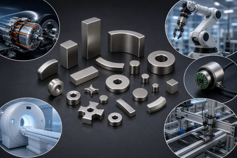 Custom Neodymium Magnet Manufacturing 5 Custom NdFeB Magnet Shapes Typical Applications