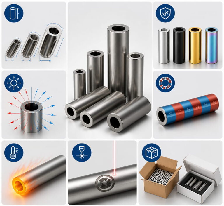 Magnet Tubes 3 Custom Neodymium Magnet Tubes Manufacturing Options