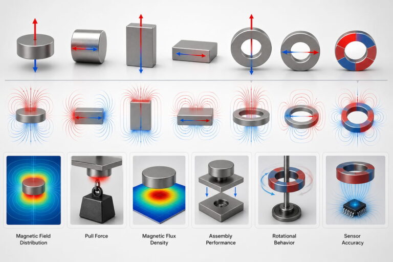 Magnetic Pole Orientation in NdFeB Magnets