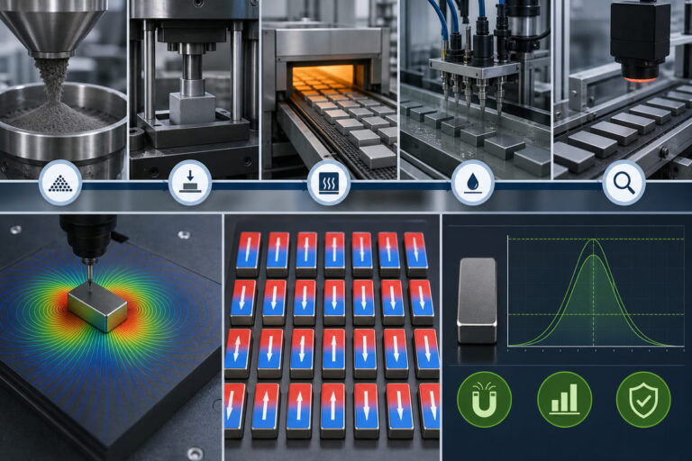 Quality Control & Inspection for Neodymium Magnets 10 NdFeB Magnet In-Process Manufacturing Control Quality Objectives