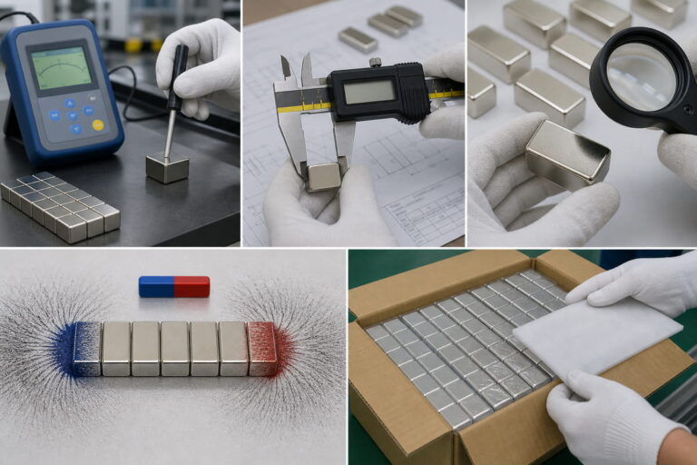 Quality Control & Inspection for Neodymium Magnets 25 NdFeB Magnet Manufacturing Final Product Inspection Coverage