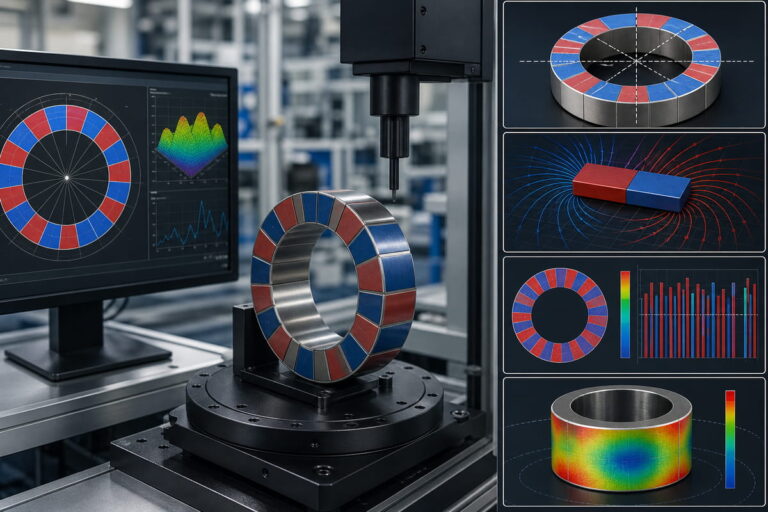 Quality Control & Inspection for Neodymium Magnets 22 NdFeB Magnet Manufacturing Magnetization Verification Inspection Focus