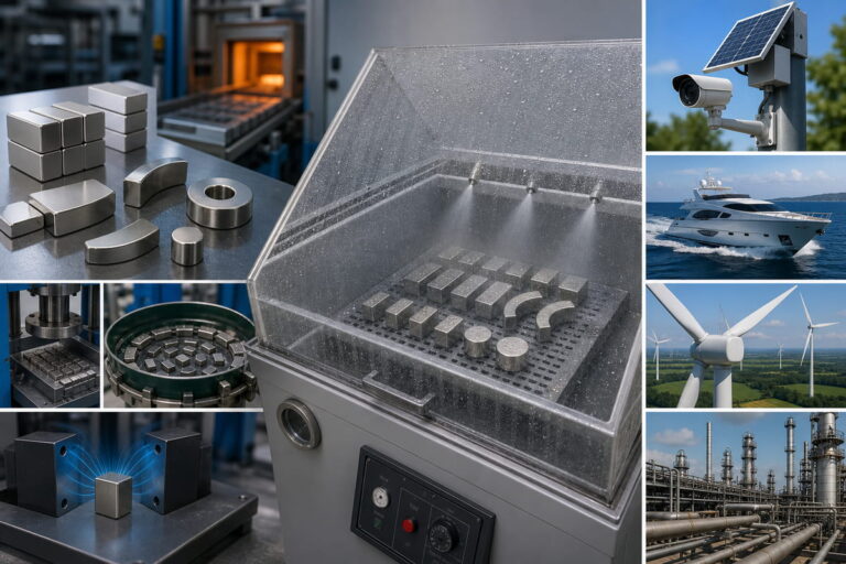 Quality Control & Inspection for Neodymium Magnets 21 NdFeB Magnet Manufacturing Salt Spray Testing Common Applications