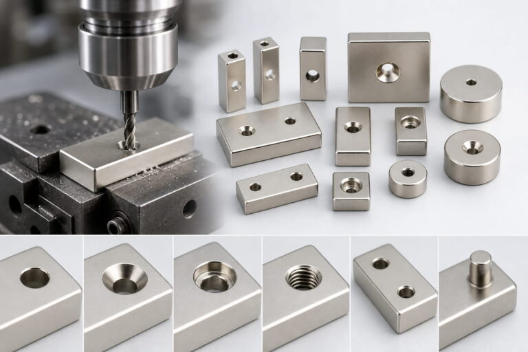 NdFeB Magnets Hole Drilling & Countersunk Processing Features