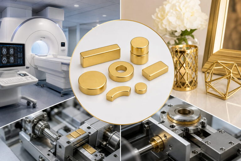 Neodymium Magnet Gold Coating Typical Applications