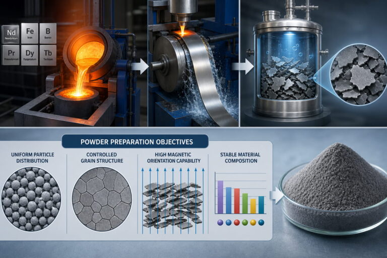 Sintered NdFeB Magnet Manufacturing 6 Sintered NdFeB Magnets Alloy Melting & Powder Preparation-Powder Preparation Objectives