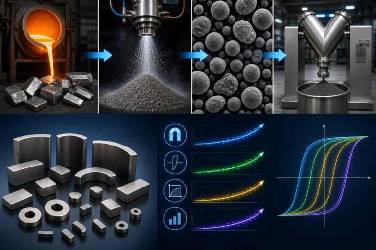 Sintered NdFeB Magnet Manufacturing 7 Sintered NdFeB Magnets Alloy Melting & Powder Preparation Process Benefits