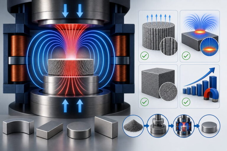 Sintered NdFeB Magnet Manufacturing 9 Sintered NdFeB Magnets Magnetic Field Pressing Manufacturing Advantages