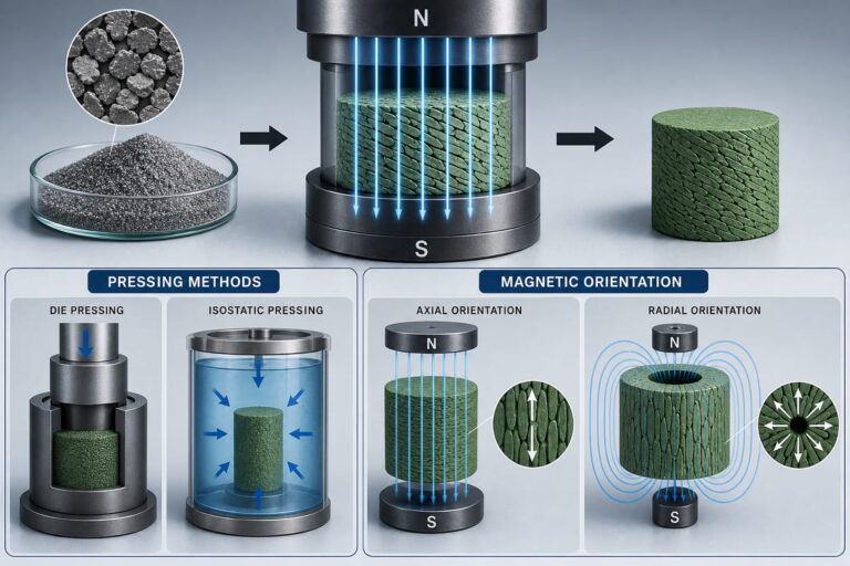 Sintered NdFeB Magnet Manufacturing 8 Sintered NdFeB Magnets Magnetic Field Pressing Methods