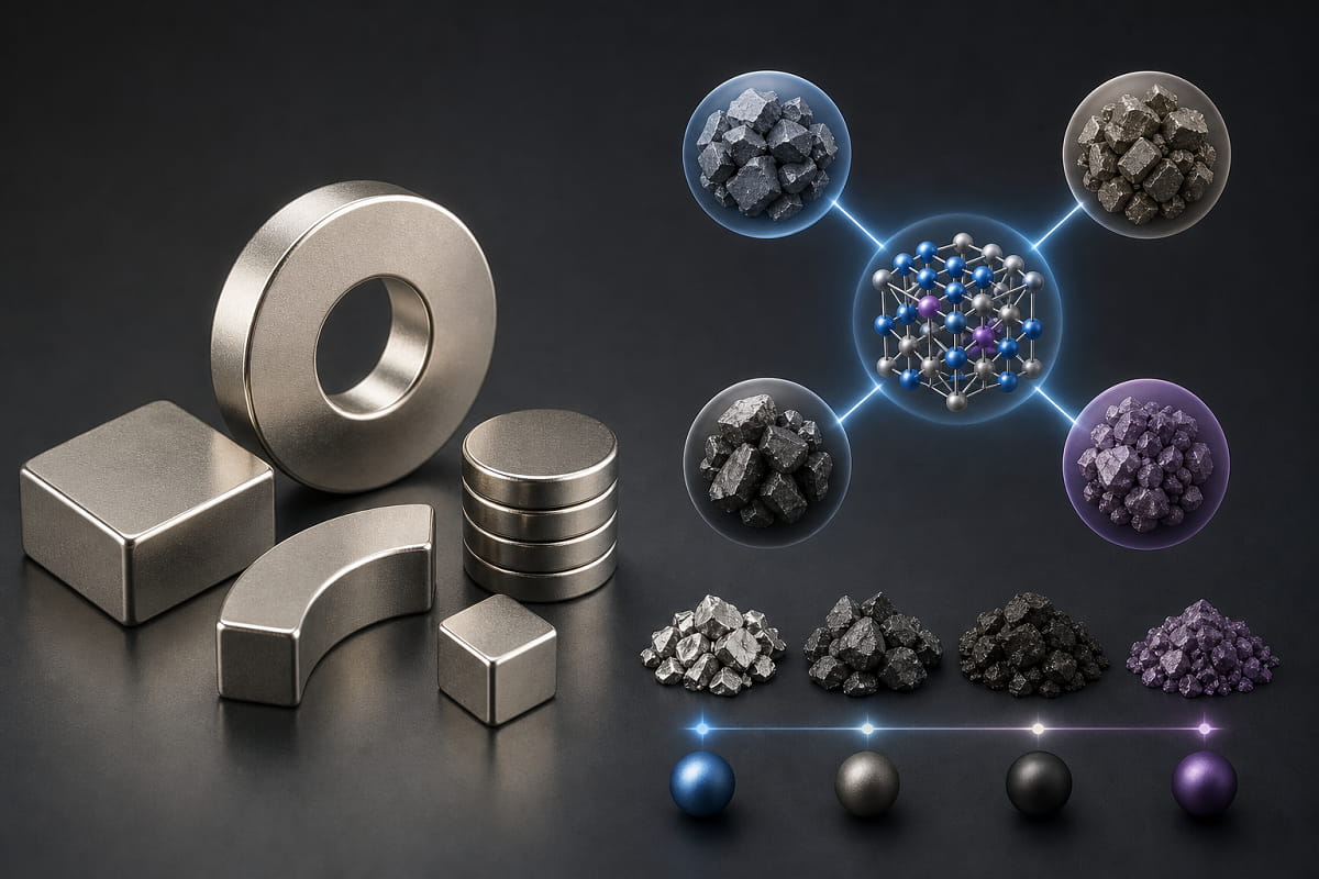 Sintered NdFeB Magnet Manufacturing 4 Sintered NdFeB Magnets NdFeB Alloy Composition