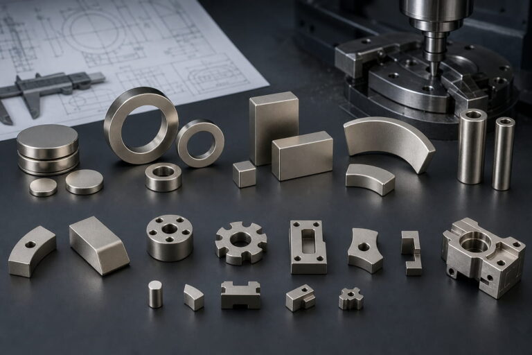 Sintered NdFeB Magnet Manufacturing 14 Sintered NdFeB Magnets Precision Machining Typical Shapes