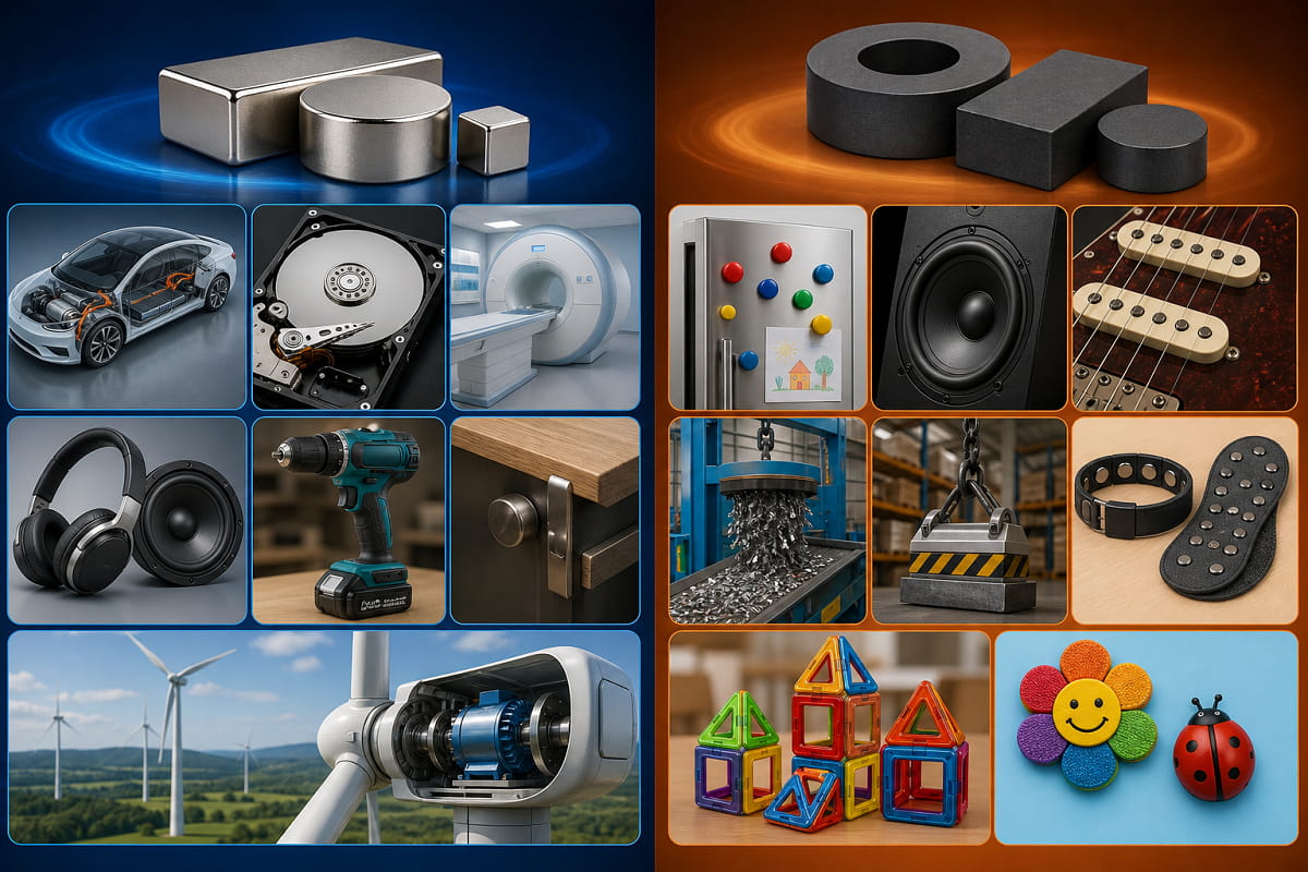 What is the Difference Between Ferrite Magnet and Neodymium? 10 Ferrite Magnet vs Neodymium Real-World Applications