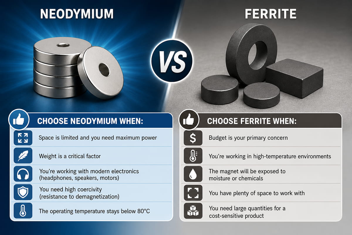 What is the Difference Between Ferrite Magnet and Neodymium? 9 Ferrite Magnet vs Neodymium Which Should You Choose