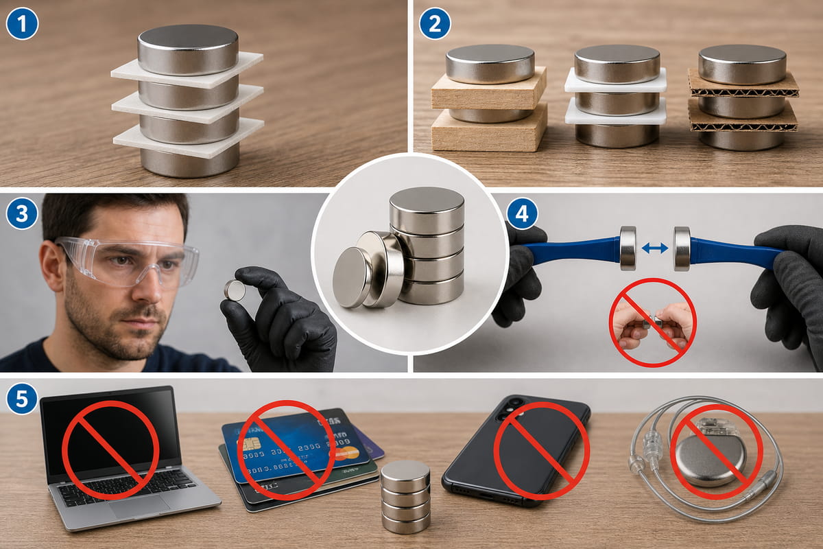 What Is an N52 Magnet? Strength, Characteristics, Safety and Uses 19 How to handle N52 magnets safely