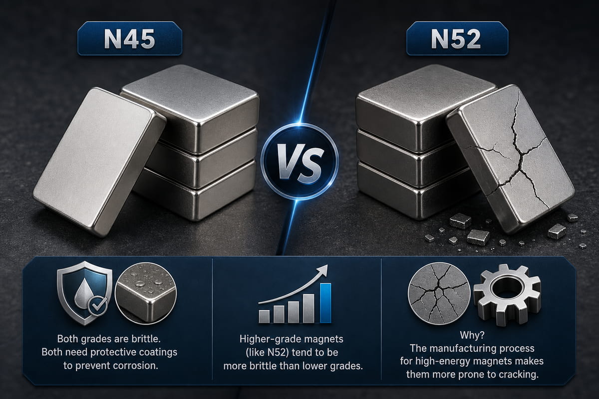 N45 vs N52 Magnets Durability