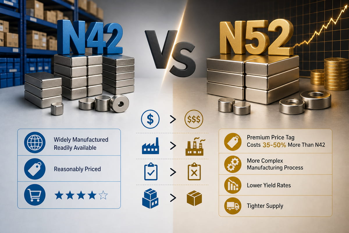 N52 vs N42 Magnets Cost and Availability