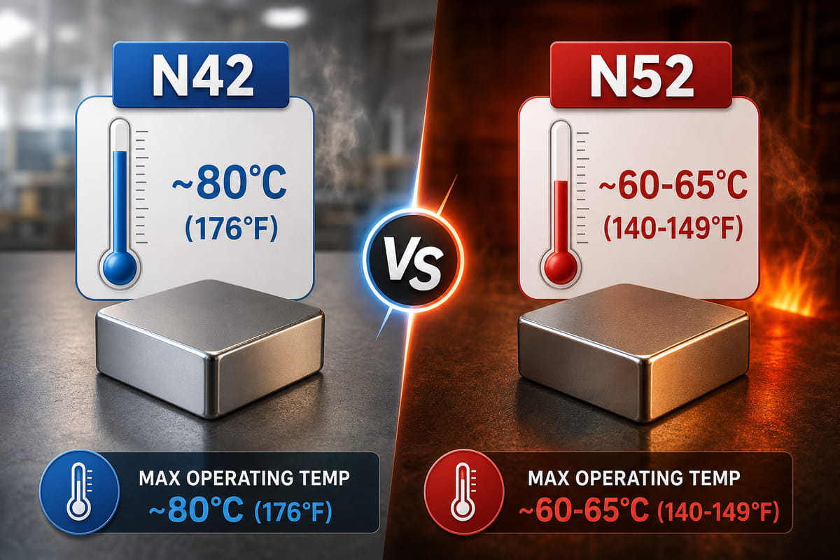N52 vs N42 Magnets Temperature Resistance