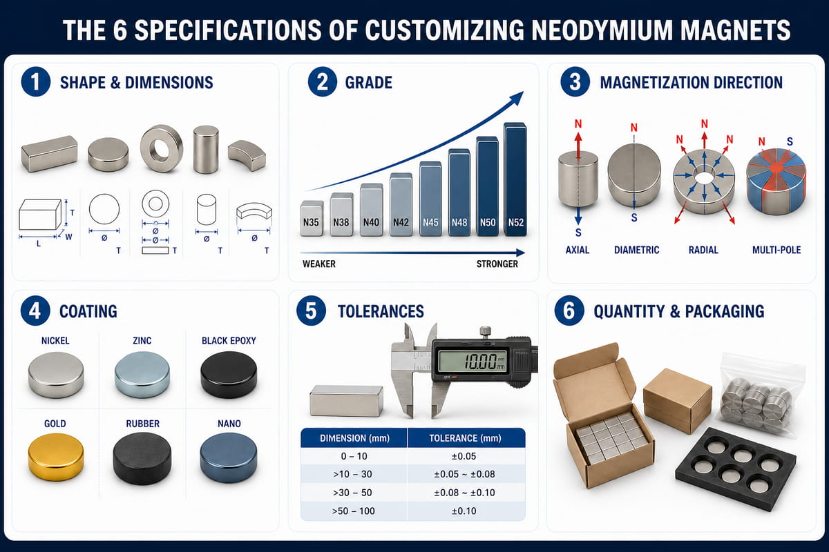 6 Specifications when Customing Neodymium Magnets