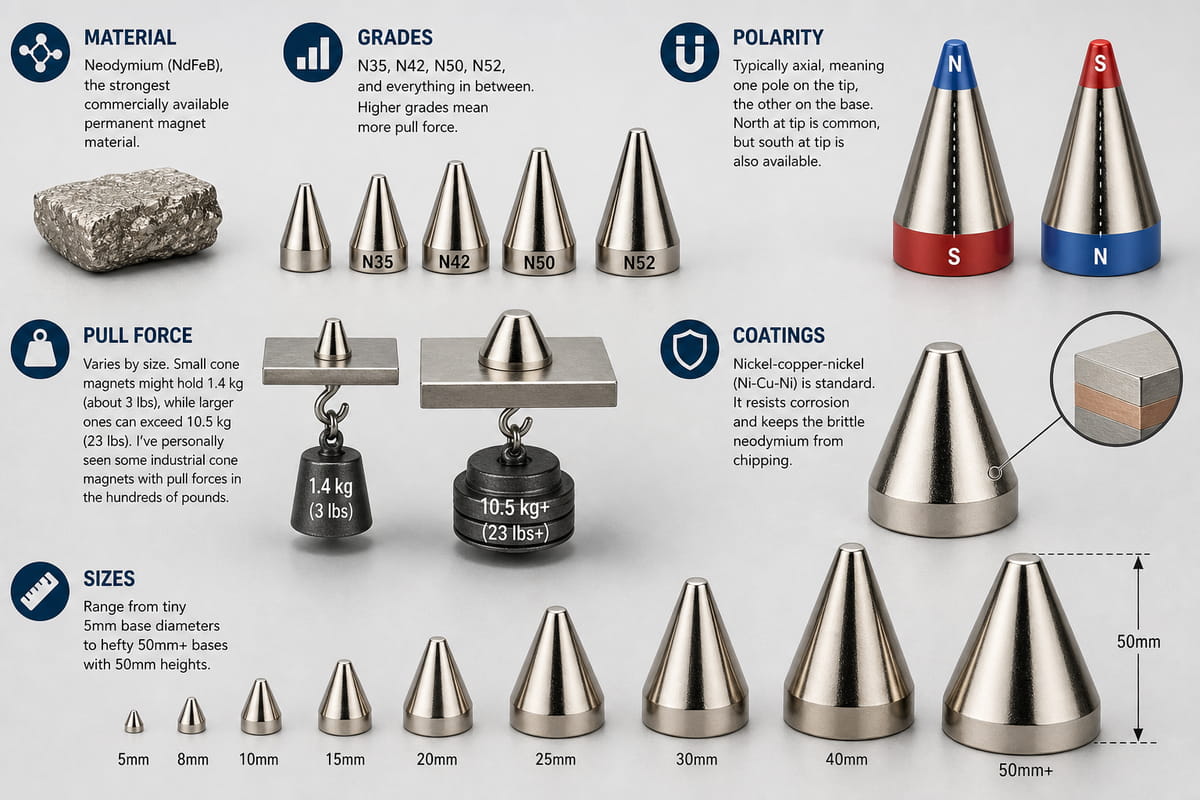 Common Characteristics of Cone Magnets
