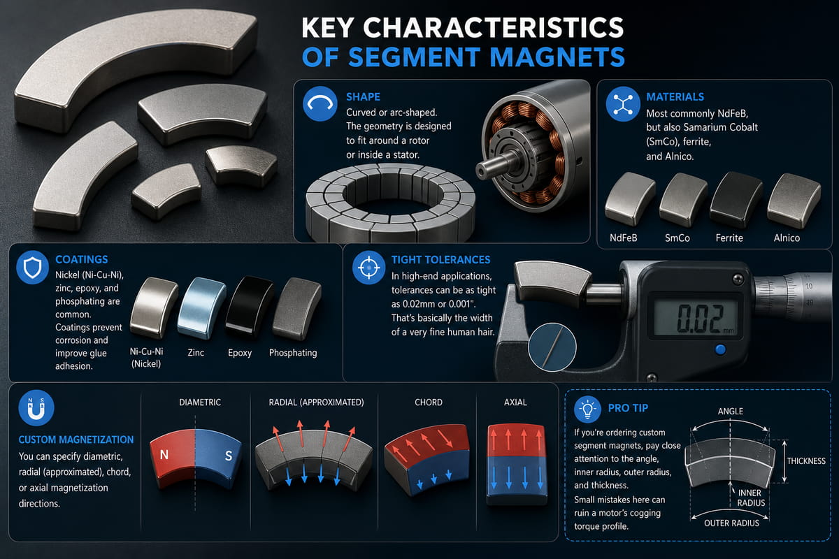 Key Characteristics of Segment Magnets