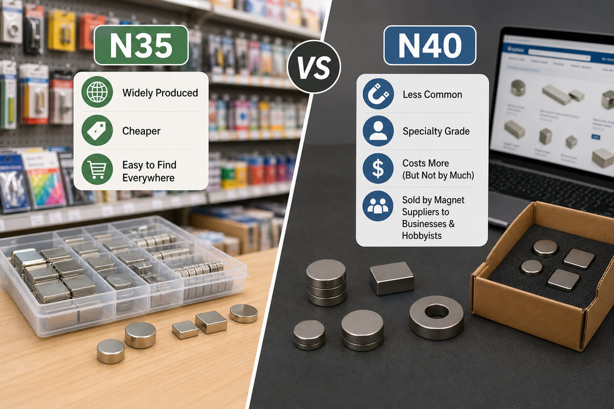 N35 vs N40 Magnets: Key Differences, Uses, and Which One to Choose 7 N35 vs N40 Magnets Cost and Availability