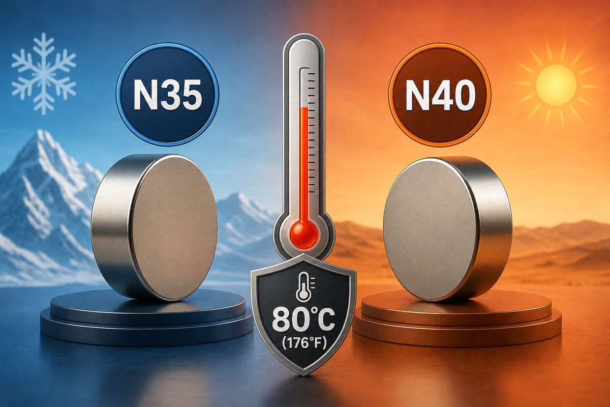 N35 vs N40 Magnets: Key Differences, Uses, and Which One to Choose 6 N35 vs N40 Magnets Temperature Tolerance