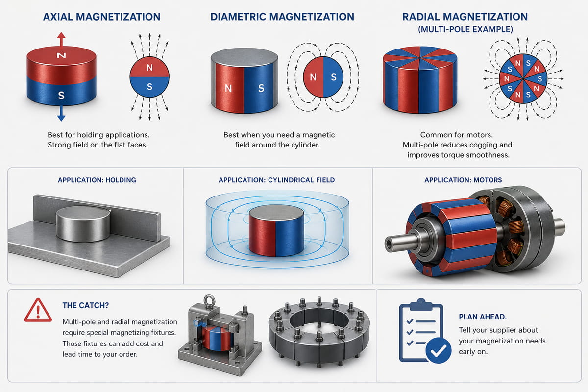 Neodymium Magnet Magnetization Options