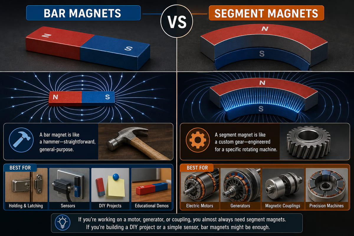 Segment Magnets vs. Bar Magnets