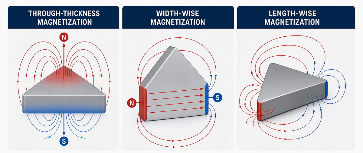 Triangular Magnet Magnetization Directions