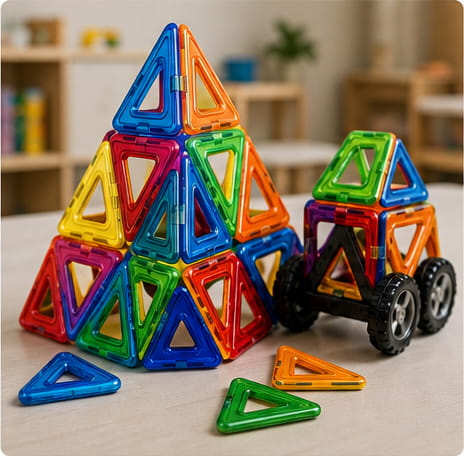 Triangular Magnet for Toys and Design