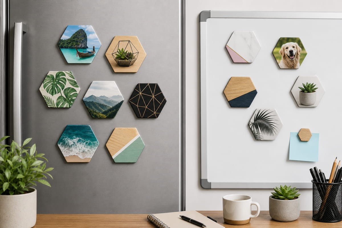 Decorative and Office Hexagon Magnets