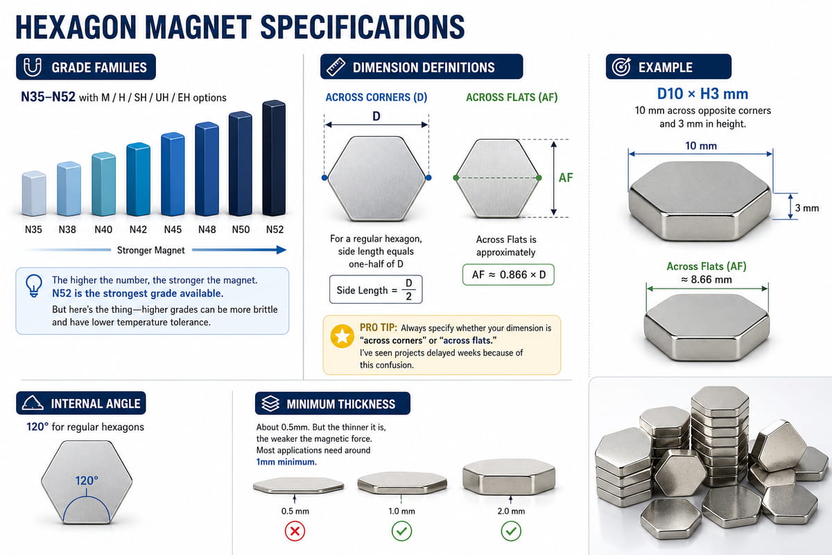 Hexagon Magnet Specifications